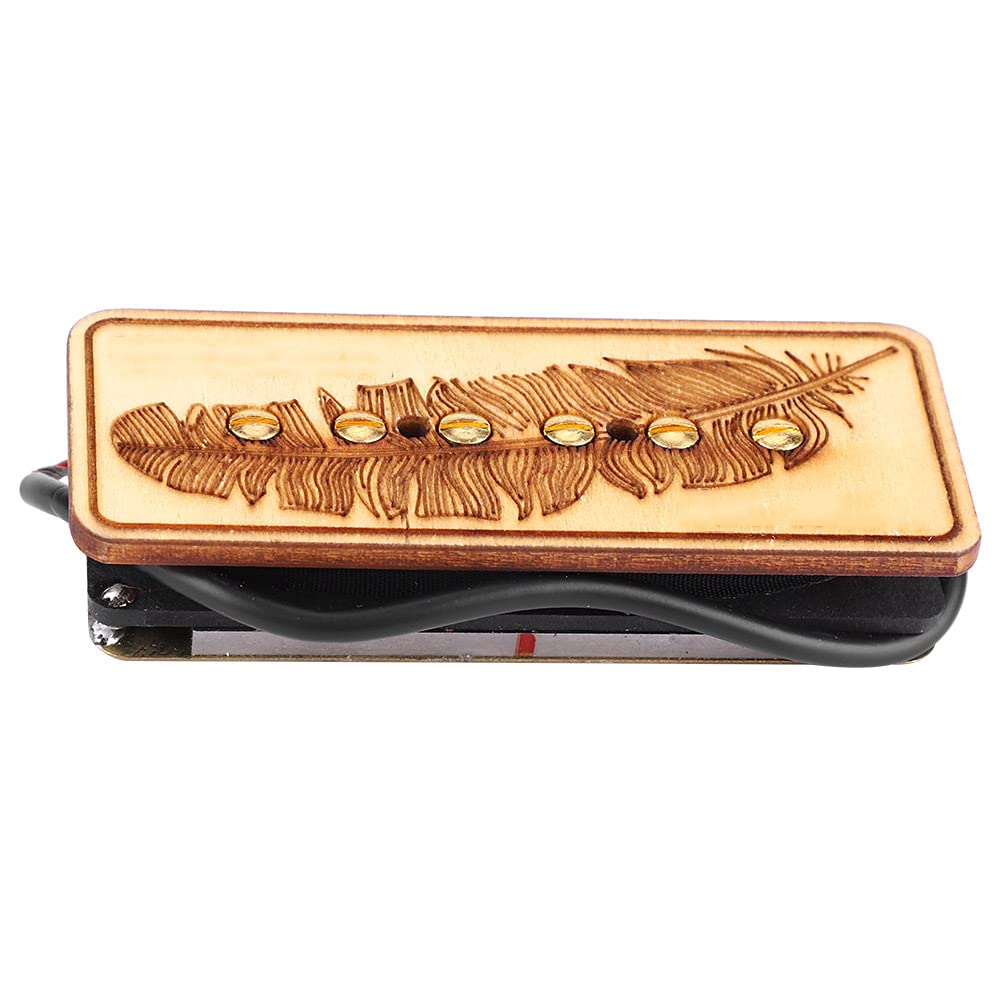 GMB213 Pickup per chitarra elettrica Materiale plastico Design di circuiti elettronici di precisione Pickup al manico a ponte Feather Wood SS per musicisti jazz Uscita tono morbido