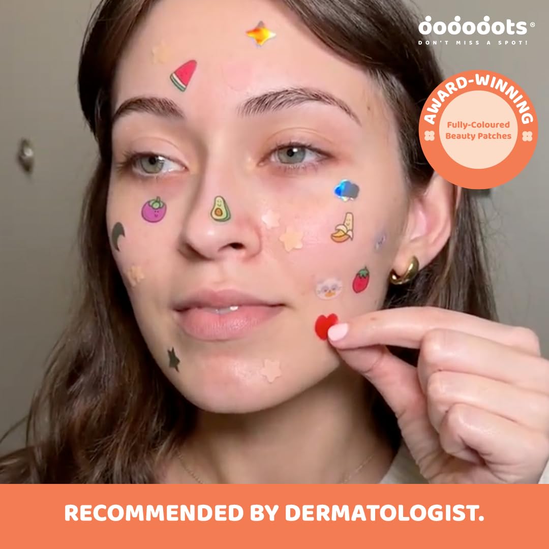 dododots Beauty Patch | DodoSkin 3 im Set Pfirsichbündel | Stern-Pickel-Patches | niedliches Hydrokolloid-Akne-Pflaster | Teebaumöl Akne-Pflaster | schnelle und einfache Behandlung von