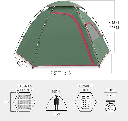 Miniatura 6 de KAZOO - Tienda de campamento para 24 personas, para exterior, impermeable, de fácil instalación, tienda de campaña para sombra para 234 personas
