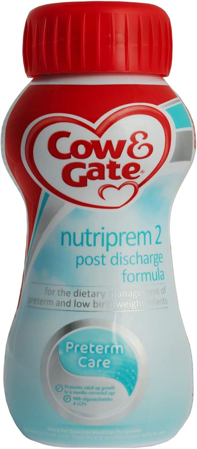 Cow and Gate Nutriprem 2, Ready to Use Baby Milk, 200ml, Pack of 12