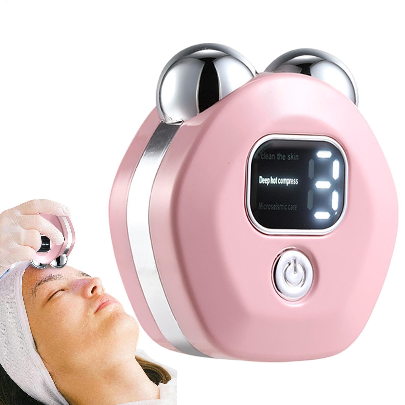 Dispositivo de elevación facial con microcorriente, masajeador facial portátil, dispositivo de tonificación de la piel para viajes en casa, herramienta eléctrica de masaje facial