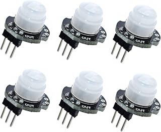 6PCS MH-SR602 Mini Motion Sensor Detector Module SR602 Pyroelectric Infrared PIR Kit Sensing Switch Holder for Arduino DIY