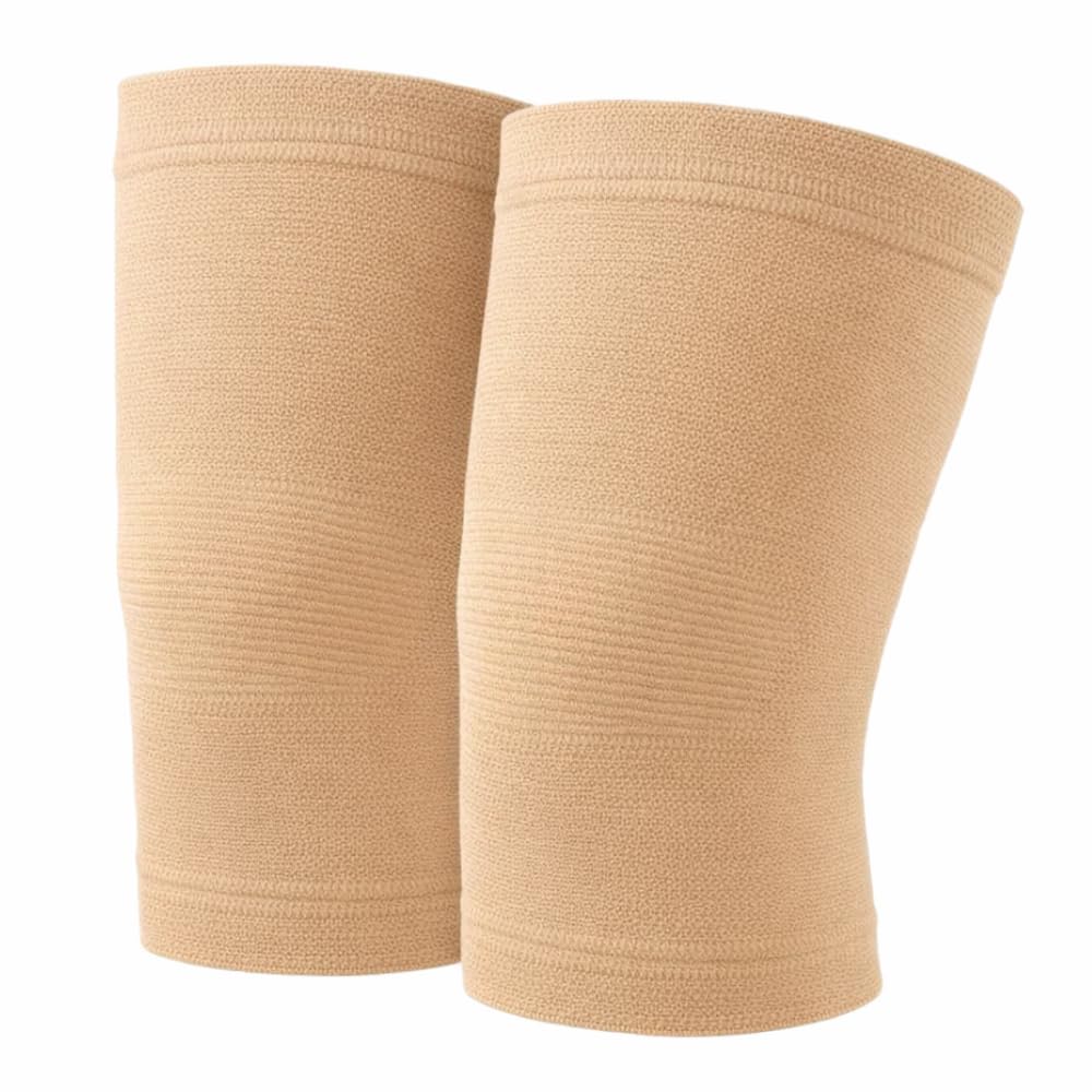 Stretchable Knee Support for Men & Women – 3XL Beige Knee Cap | Breathable Fabric, Uniform Compression, Pain Relief Pad for Knee Pain, Joint Pain, Injury Recovery, Workout, Gym & Running ( Pack Of 2, One Pair) (3XL)-image-43
