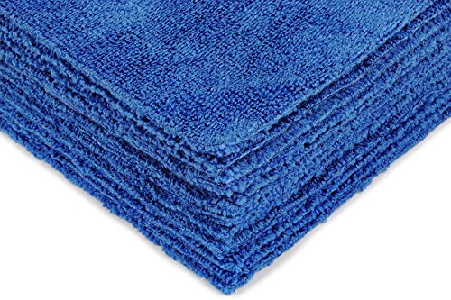 Eurow Microfiber Ultrasonic Cut Cleaning And Drying Towels, 300 Gsm, 16 By 16 Inches, 12-Pack #TOP2
