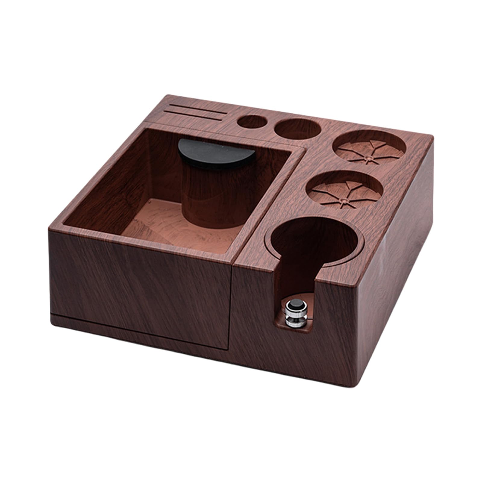 Xinsheinelry 3 Ergonomic Espresso Tool Station with Integrated Tamper Base, Anti-Slip Design for/Home Workflow Efficiency Coffee Machine Accessories