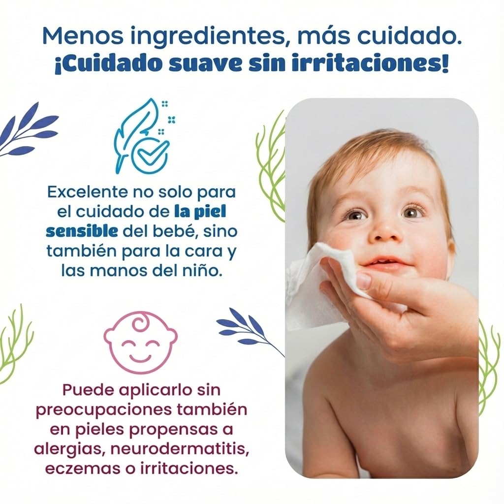 Kindii Water Care – Toallitas Bebé Agua 100% Viscosa, 99,9% Agua, Extracto de Pomelo, 150 × 200 mm, Biodegradables, Sin Plástico – Piel Sensible — view 8