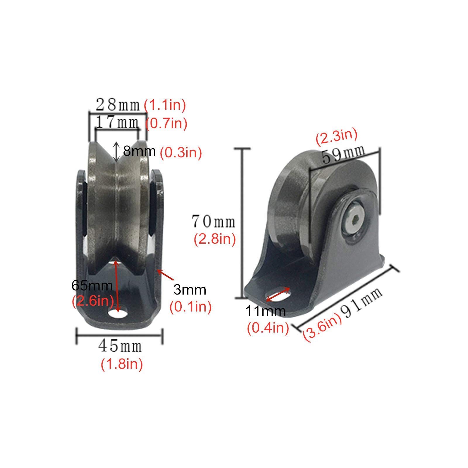 Koło Superior V-Groove, Koło do bramy przesuwnej, Stałe koło pasowe z podwójnym łożyskiem, Koło do szyny żelaznej, Wytrzymałe koła do mebli, Drzwi do stodoły, Wózki do maszyn przemysłowych, Brama ro