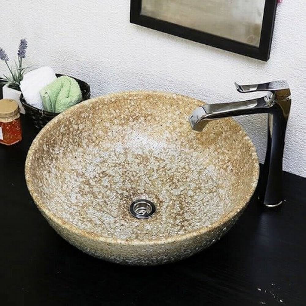 Amazon | 信楽焼 5カラーから選べる 洗面ボール 【白窯変 手洗い