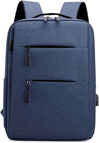 Laptop Backpack, Blue, Multi-Compartment with Zipper Pockets