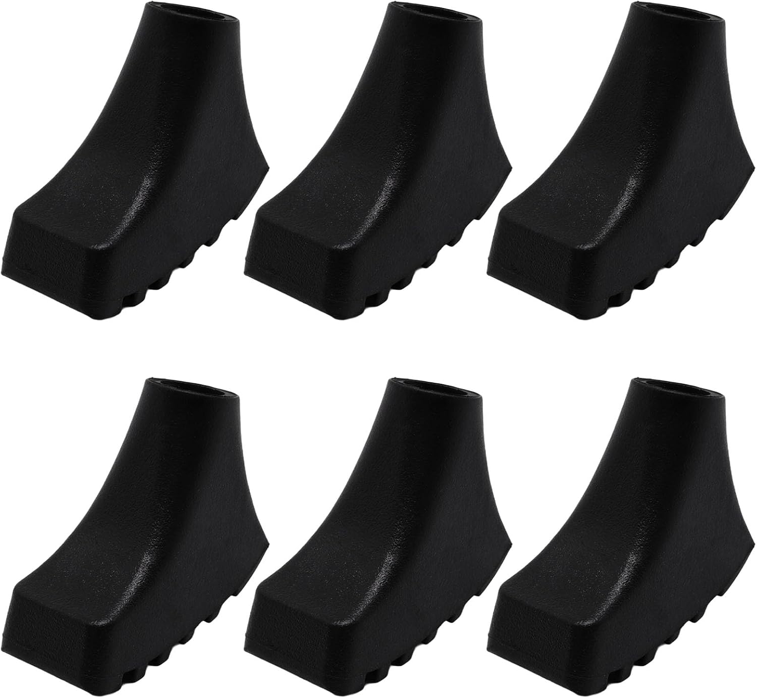 6PCS Hiking Pole Tips, Trekking Pole Tips Replacement, Rubber Tips for Hiking Poles, Anti-Slip Walking Stick Tip Camping Accessories for Outdoor Hikers Mountaineers