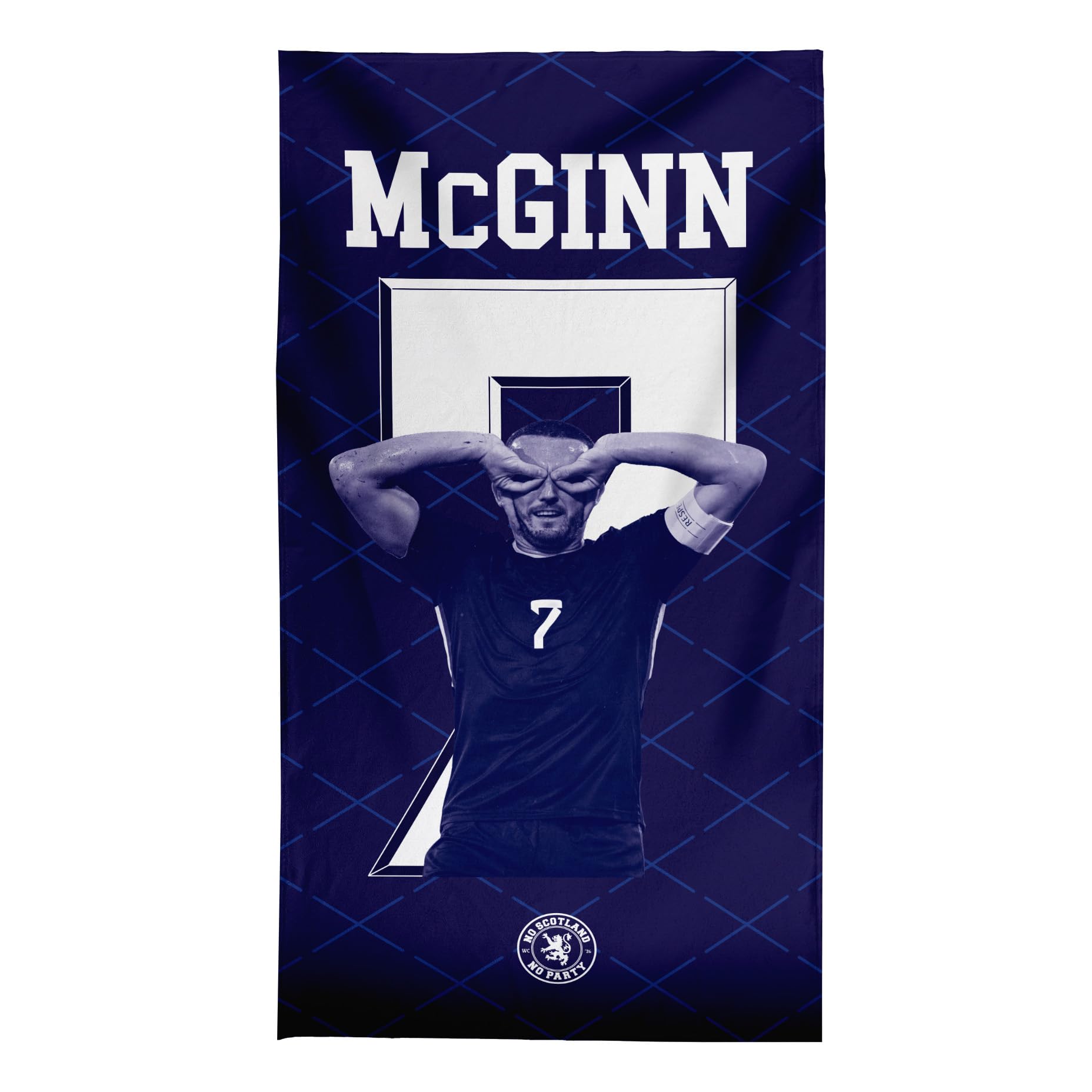 BRITISH MADE GIFTS WC 2026 - Scotland - McGinn - Lightweight Microfibre Beach Towel - 150cm x 75cm