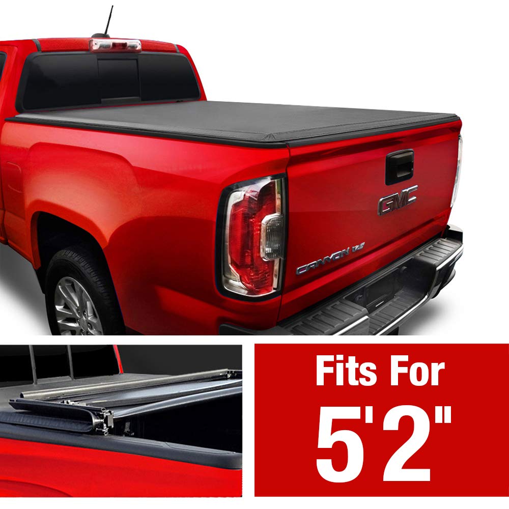 Amazon Com Maxmate Soft Tri Fold Truck Bed Tonneau Cover Compatible With 2015 2020 Chevy Colorado Gmc Canyon Fleetside 5 2 Bed Automotive