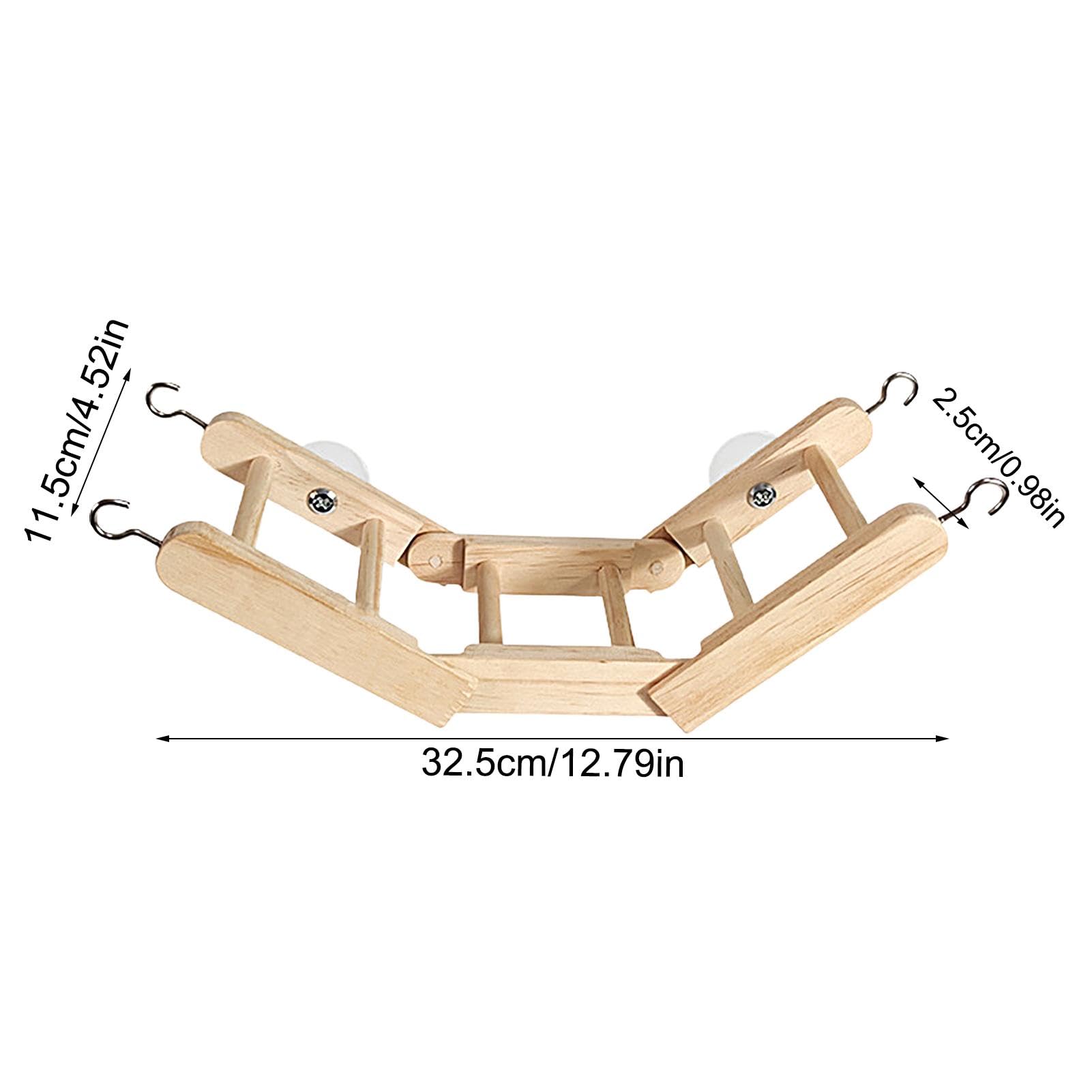 Escaleras para pájaros para loros,Escalera para pájaros para jaula - Escalera de escalada de jaula de madera | Juguetes multiusos para moler picos de pájaros para periquitos, loros, periquitos y colib