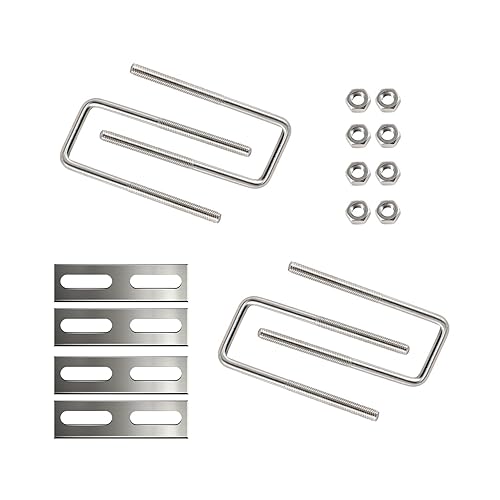 Miniatura 30 de Aopin Perno en U de acero inoxidable de 1/4 pulgadas de profundidad x 1-1/2 pulgadas de ancho x 2-1/4 pulgadas de largo, abrazaderas de antena