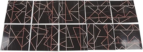 Miniatura 8 de 10 Sheets 3D Tile Stickers, Modern Tile Stickers, Waterproof, Oil Proof, Self Adhesive Backed, Decorative PVC Stickers (0.26mm Thickness)