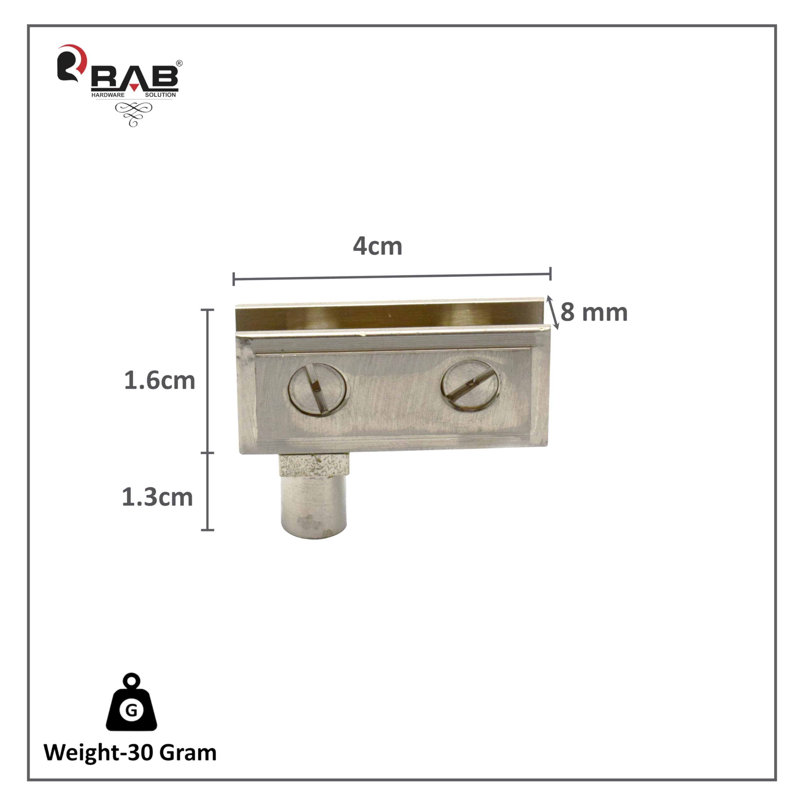 RAB Glass Door Pivot Hinges, for Glass Doors, Brass Material (Code:- GLS PIVAT, Size- 2" 8MM, Pack of 2 PCS) — Amazon image 4
