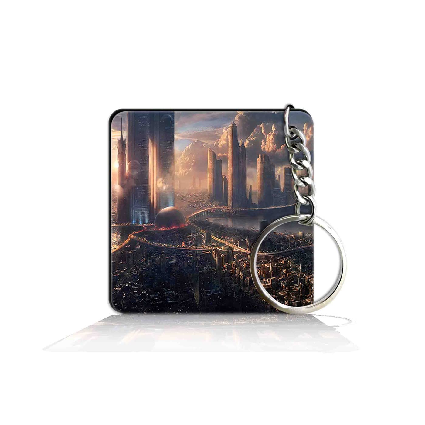 party gift Printed Square Keyring Keychain for Bag Wallet Purse Bike Car Cycle Lock Key House Keys 105-picture-10