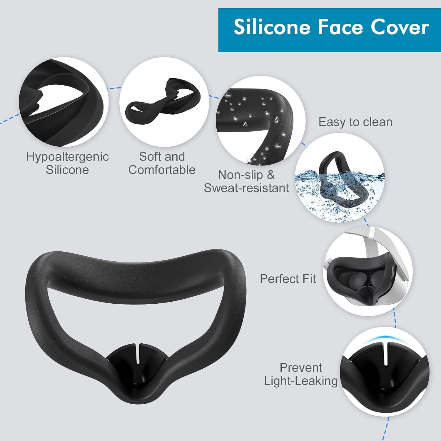 Head Strap for Oculus Quest 2, Adjustable Replacement Elite Strap for Quest 2, Exclusively Designed Big Head Pad, Enhance Head Balance and Reduce Face Pressure - Halo Strap for Oculus Quest 2