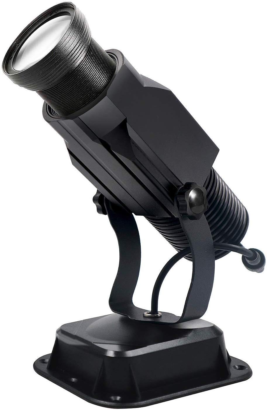 15W LED GOBO Logo Projector Light Waterproof with 1 Free Custom Image for Indoor/Outdoor Use Company Hotel Restaurant Advertising Signs with Static Function (White, 3 Colors)