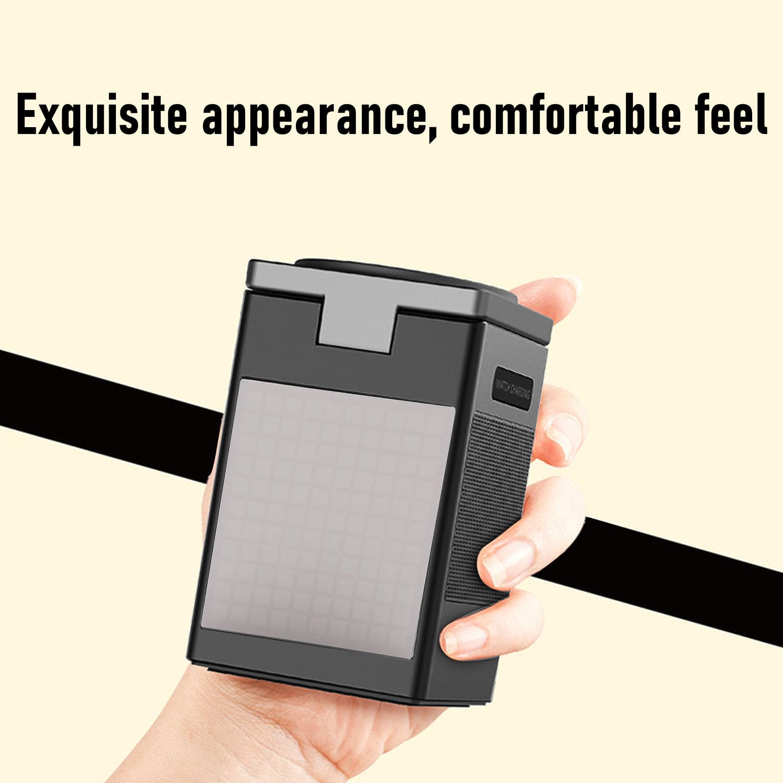 Cryfokt Caricabatterie Wireless 6 in 1, Caricabatteria per Altoparlante Bluetooth con Protezione di Sicurezza Avanzata, Stazione di Ricarica Rapida con Display con Animazione Pixel, Orologio