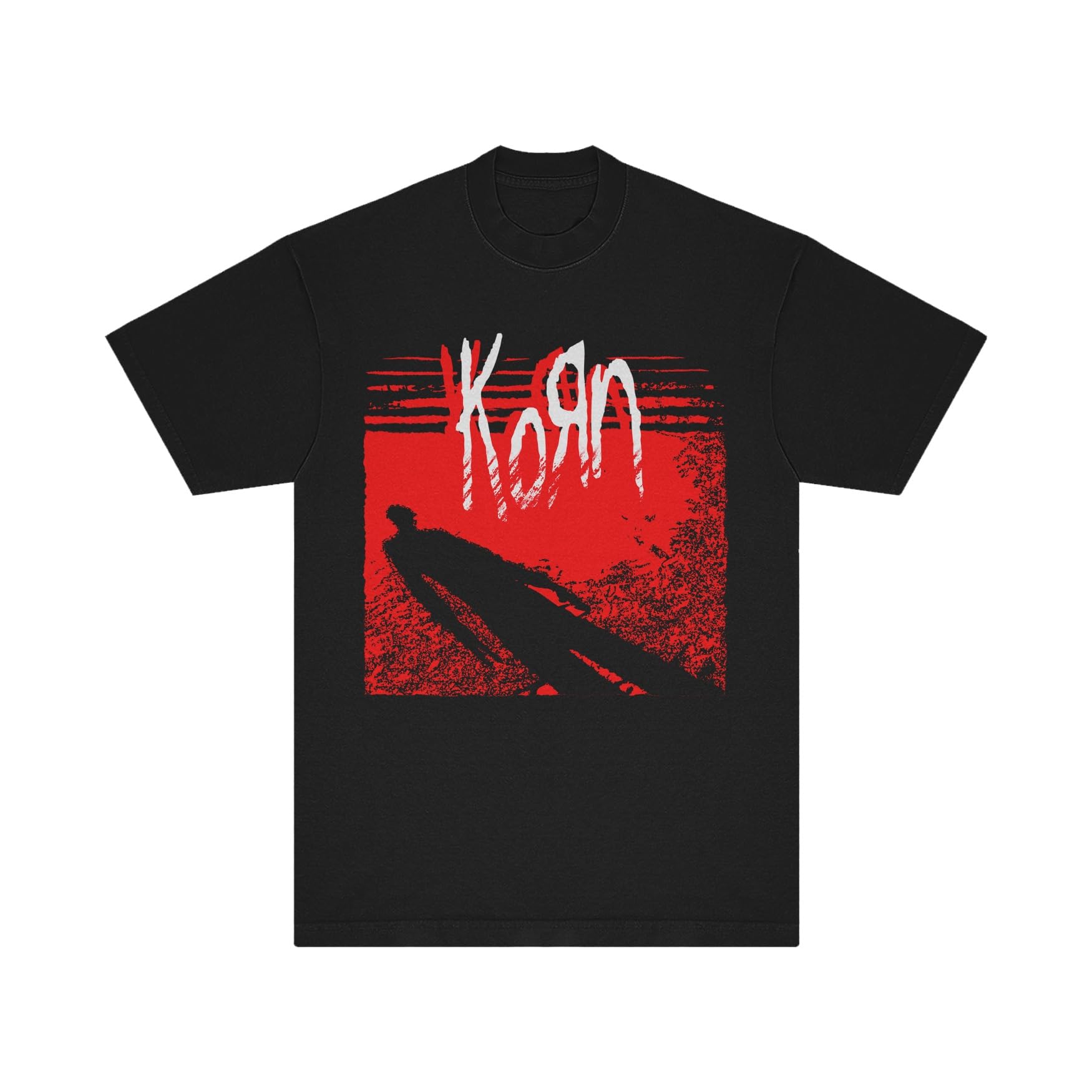 Korn Unisex's Standard Slendy Redlight T-Shirt, Black