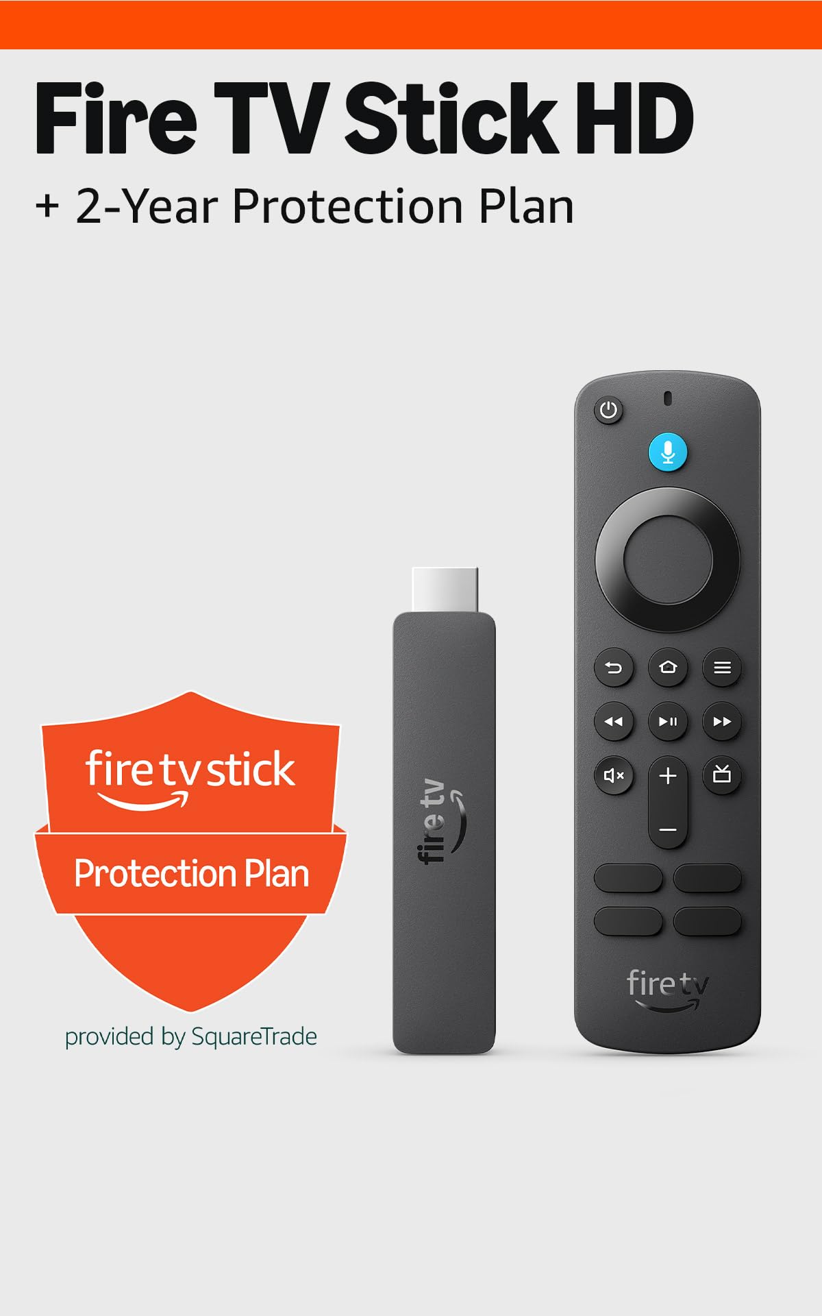 Amazon Fire TV Stick HD (newest model) bundle with 2-Year Protection Plan