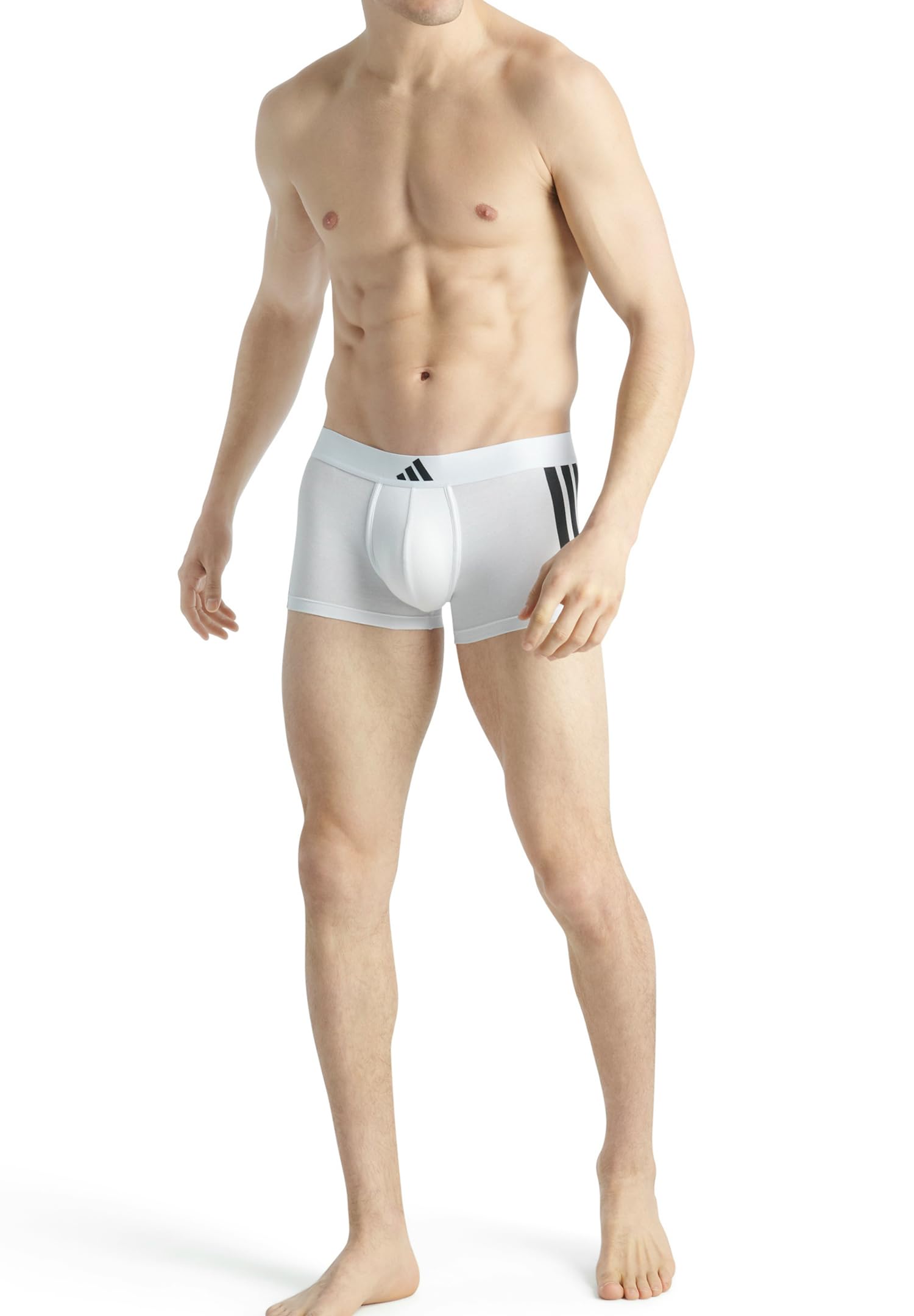 adidas Bielizna Mężczyźni Adidas Herren Unterwäsche Boxershorts 2er Pack - Low Rise Trunk (2pk) - Active Flex Cotton 3 Stripes