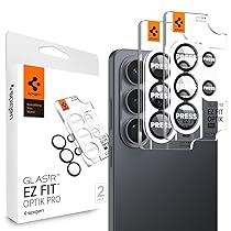 Spigen Glas.tR EZ Fit Optik Pro Protezione Fotocamera compatibile con Samsung Galaxy S26 Ultra, 2 Pezzi, Nero, Anello Individuale, Durezza 9H Pellicola prottetiva
