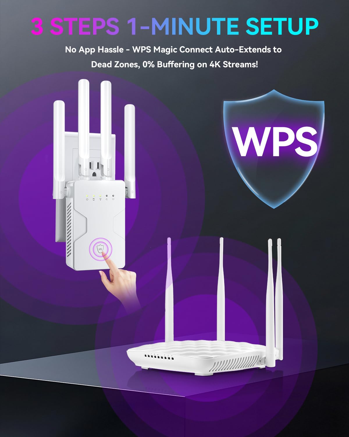 2026 Nuovo WiFi Extender Internet Booster, lungo raggio fino a 18 ksq.ft, ripetitore Internet wireless router amplificatore di segnale amplificatore di segnale per casa, punto di accesso 15X velocità
