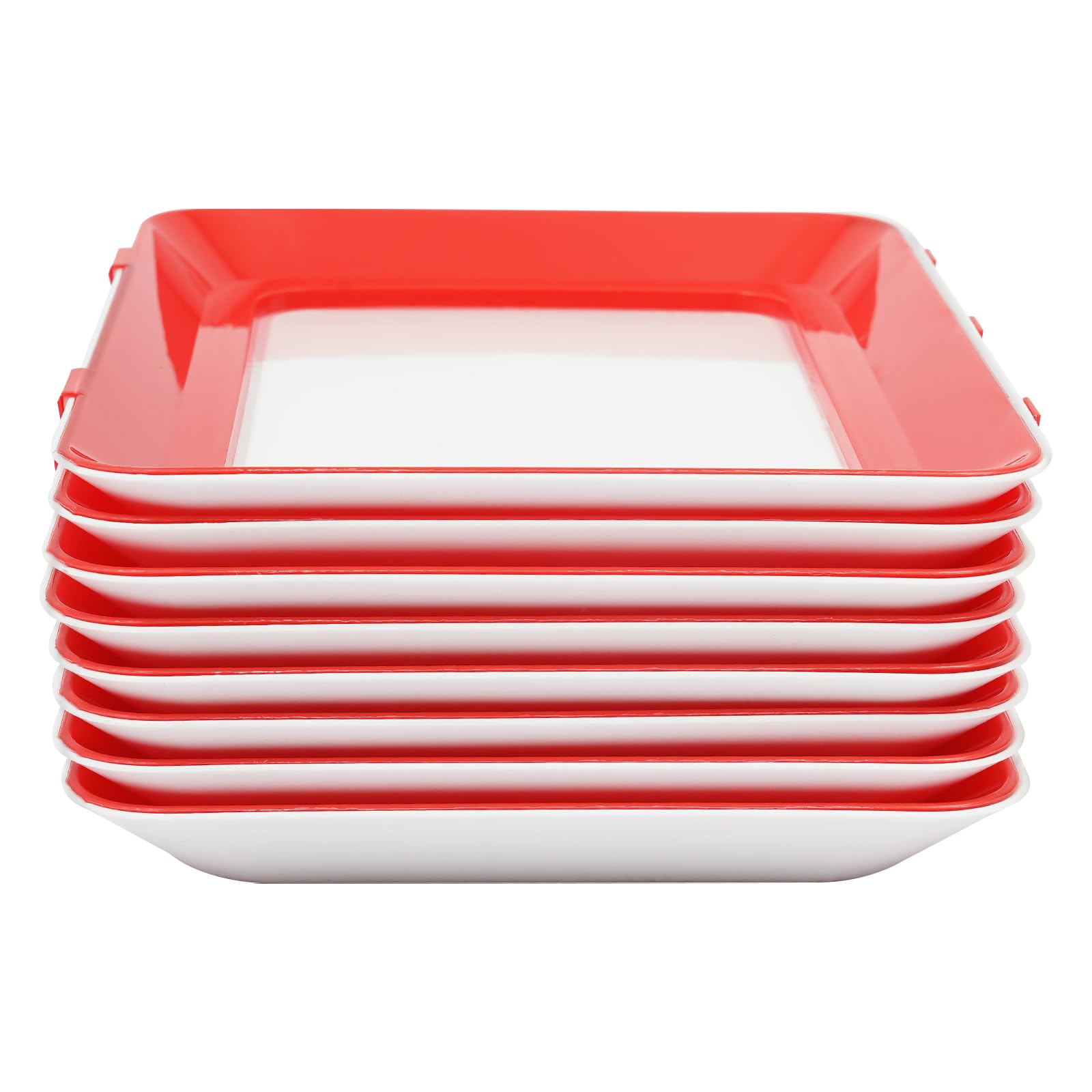 8 unidades de organizador para frigorífico, bandeja de conservación apilable, fiambrera, fiambrera, fiambrera, contenedor de almacenamiento de alimentos, refrigerador, bandeja de preservación