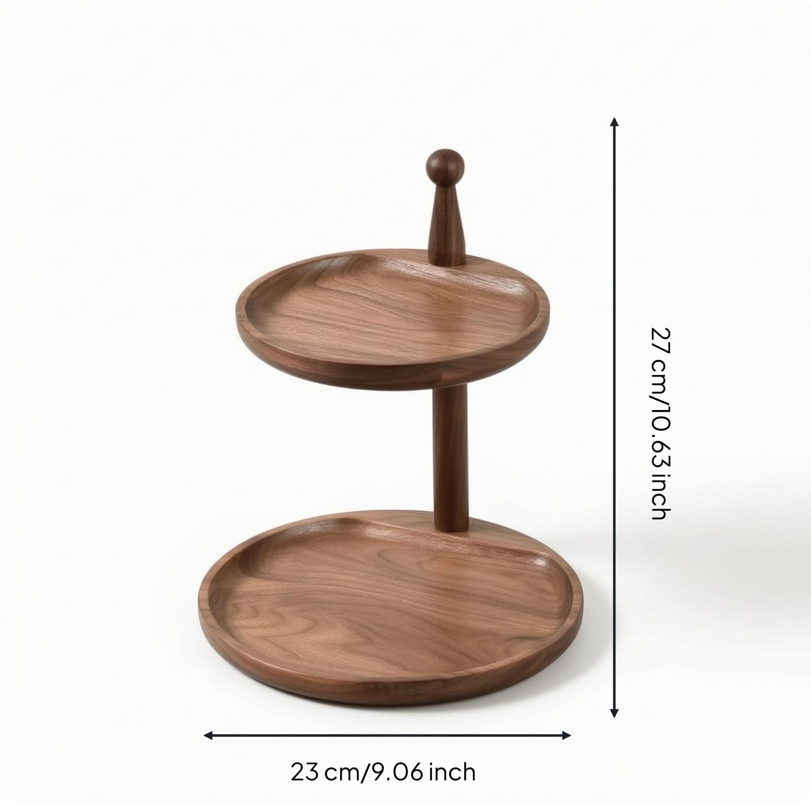 Organizzatore Girevole in Legno Compatto Portaoggetti a più Livelli Ordinato Svuotatasche in Legno per Ingresso, style to 4