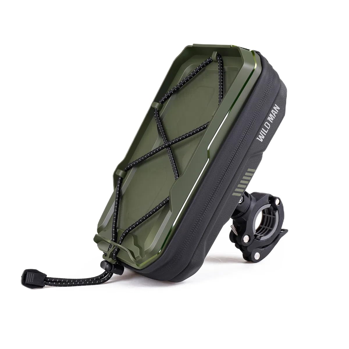 WILD MAN Borsa da manubrio per bicicletta, borsa per bicicletta, custodia anteriore con supporto per telefono, compatibile con telefoni sotto i 6,8 pollici (GX330, grigio)