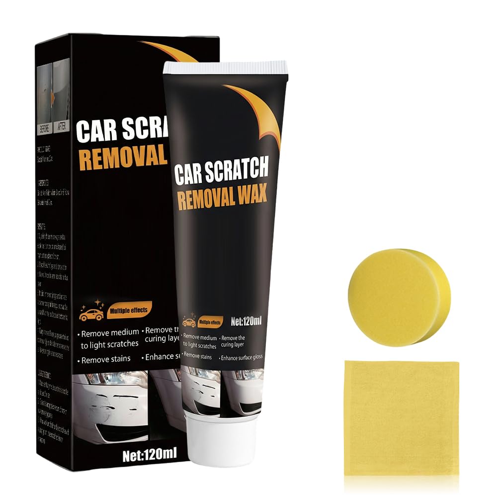 Car Scratch Repair Paste, 2026 Neu Autokratzer-Reparaturpaste, Polierpaste Auto Kratzer Entferner Auto Kratzerentfernungs Autopolitur Entfernen Paste mit Schwamm für Autooberflächen Kratzern (1PC)