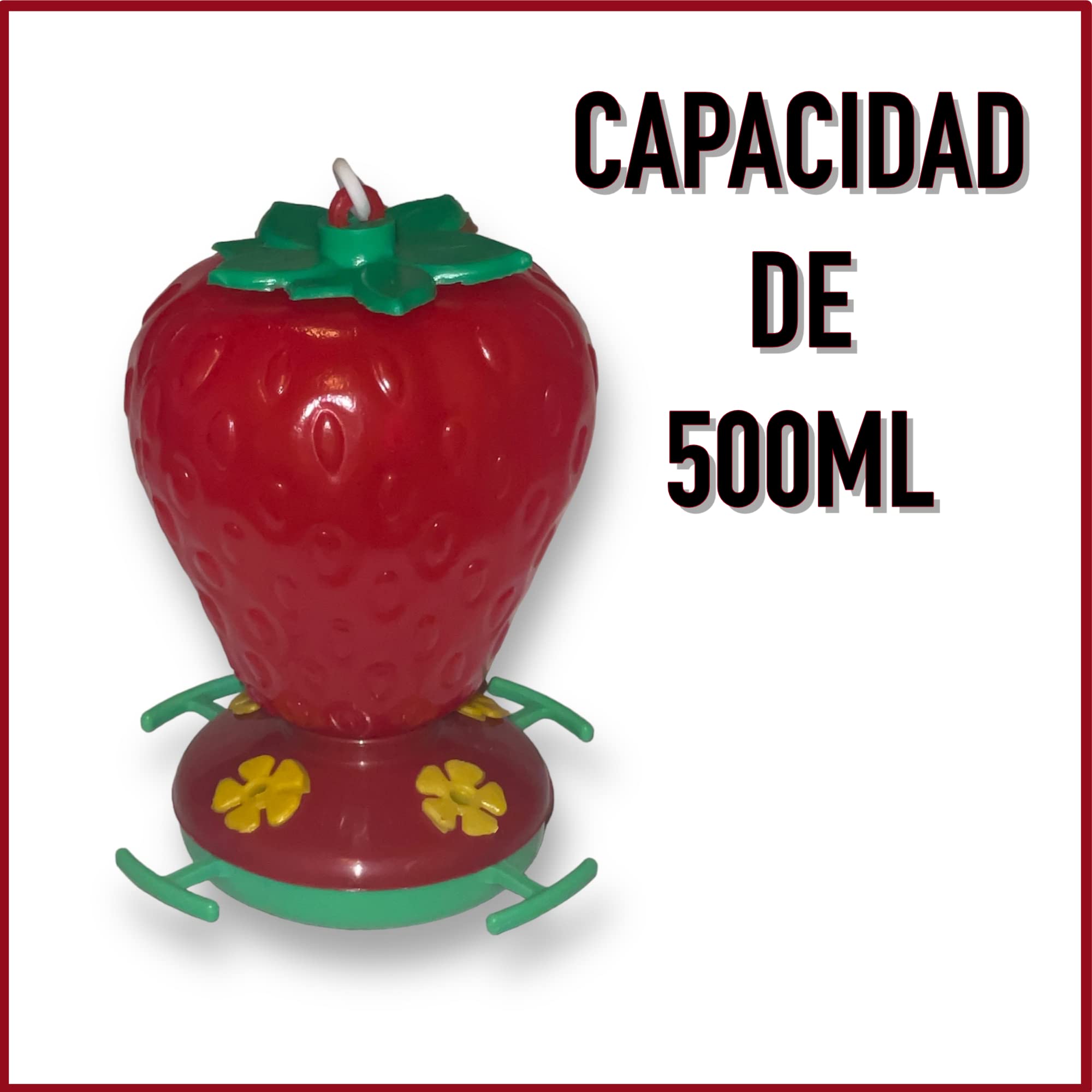 GrinTwi Bebedero Colibrí Colgante Con Forma De Fresa | Bebedero