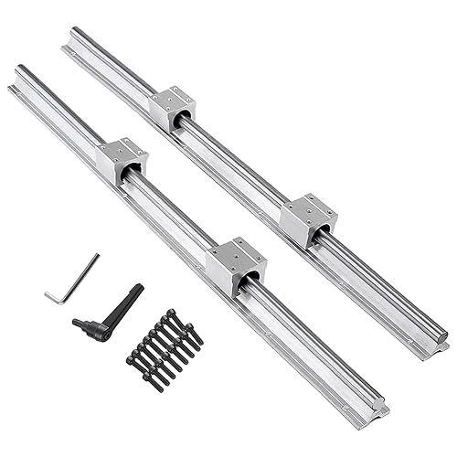 Miniatura 9 de SBR12 4 unids rodamiento lineal de aluminio abierto movimiento lineal 0.472 in rodamiento unidad deslizante para SBR12UU guía de riel deslizante