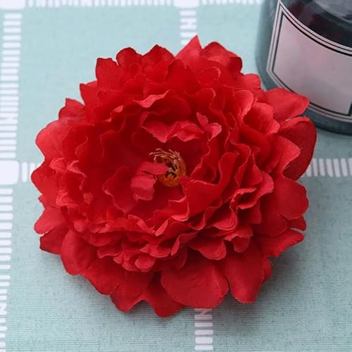 ZFISH Lot de 15 Grandes têtes de pivoines artificielles en Soie, 13 cm, pour Mariage, décoration Murale, fête, Maison