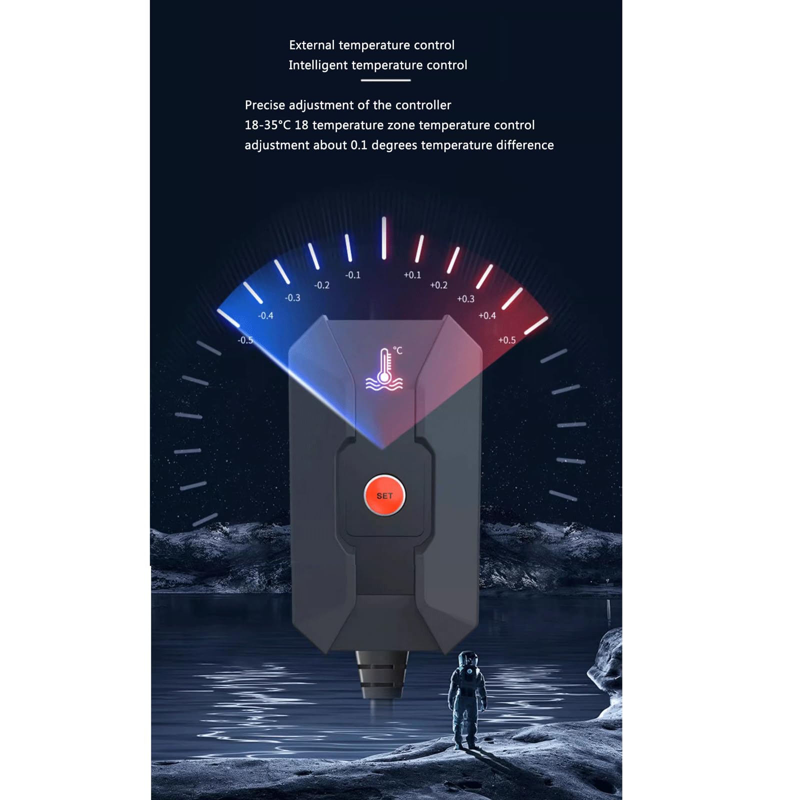 Asta riscaldante Asta riscaldante Automatica a Temperatura costante in Acciaio Inossidabile Riscaldatore per Acquario a Risparmio energetico, 200 W (500 W)