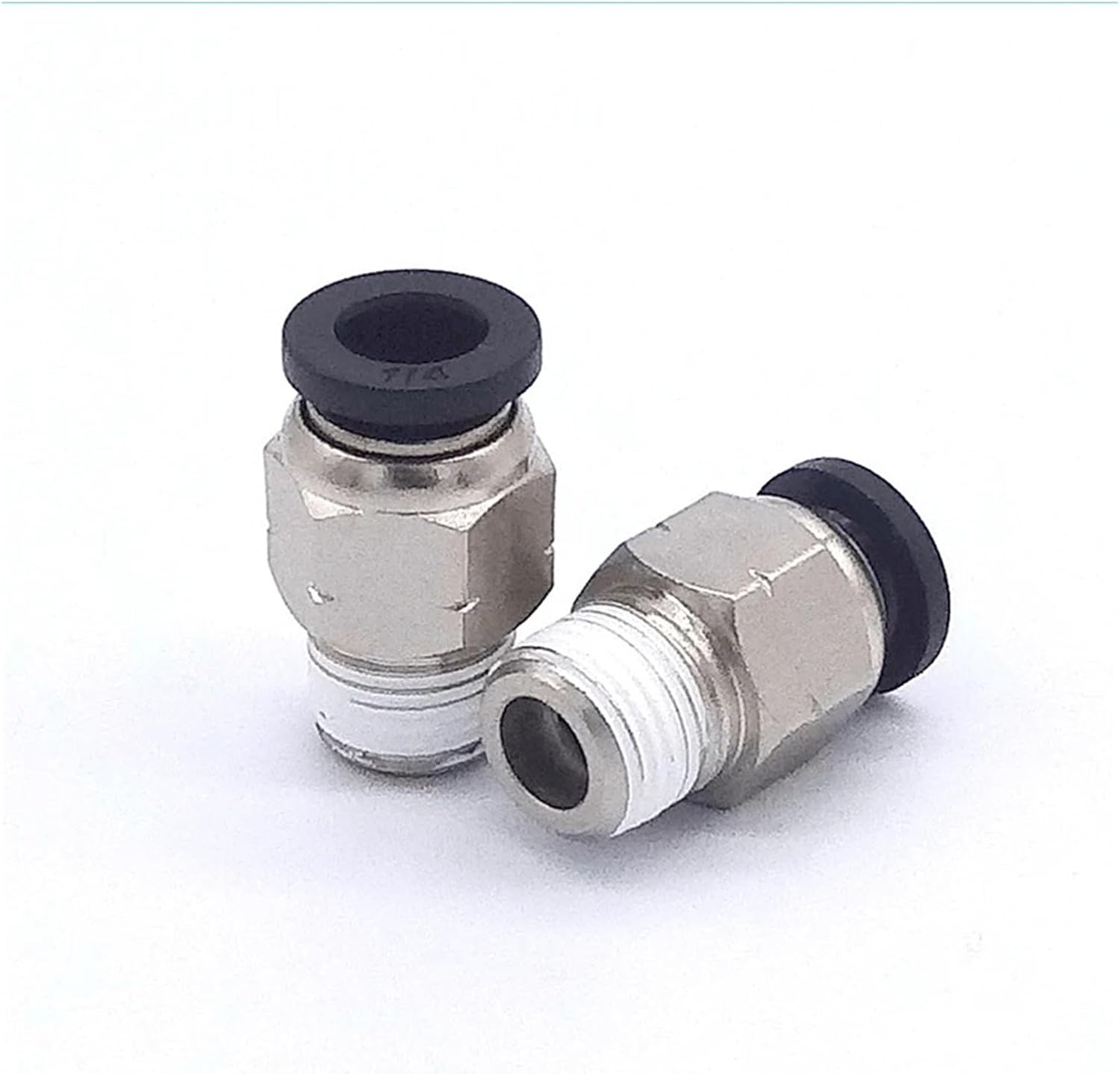 PC Type NPT Thread Pneumatic Connector Quick Release Fittings Push-On Hose Fittings Hose 5/32 5/16 1/4 3/8(PC1l4-UNF10-32,20PCS)