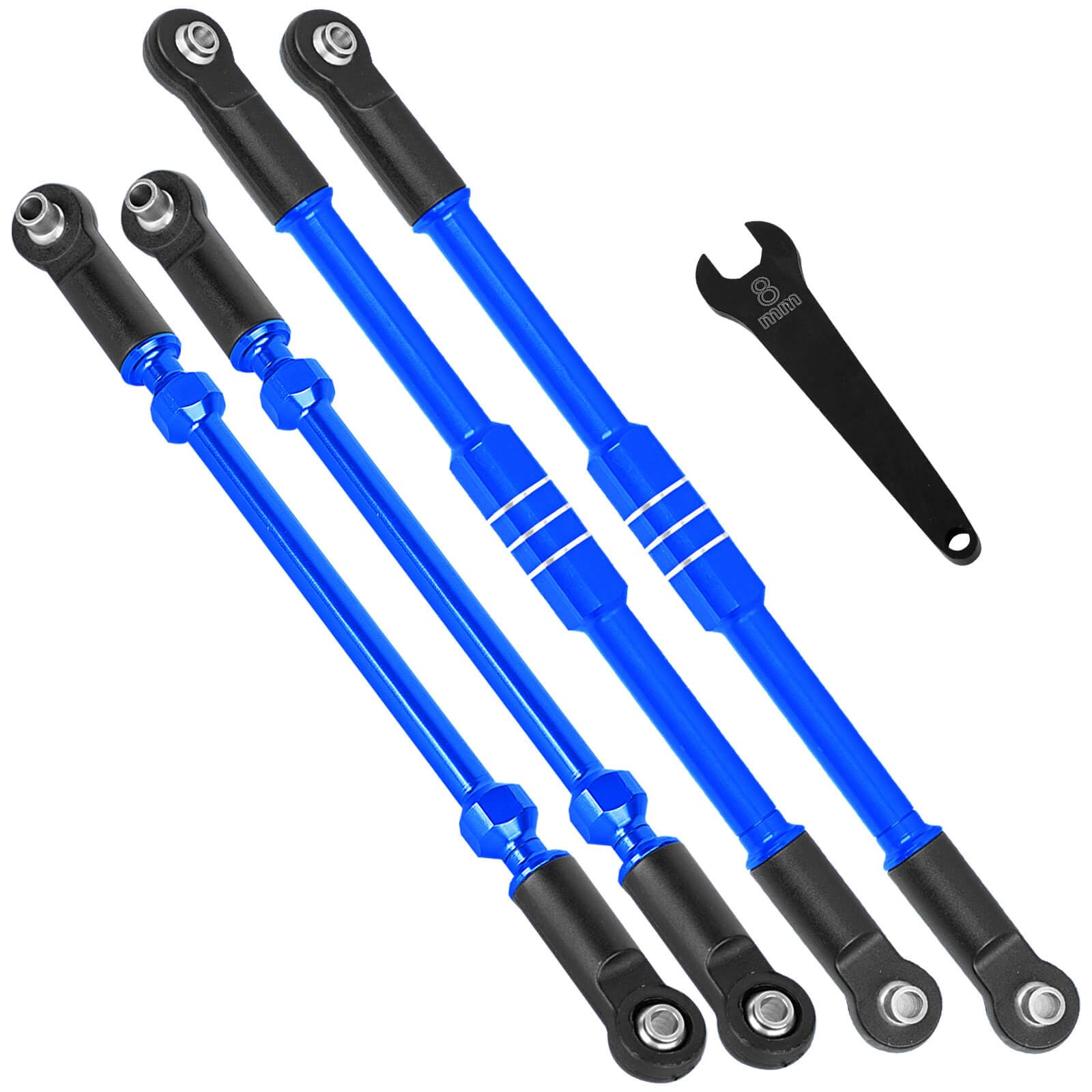 BRCatWPark RC Turnbuckles Camber Links Upgrades Part for 1/10 E-maxx T-maxx,Aluminum Alloy Adjustable Turnbuckles Hop-Up,Replace Part#3941 5143,Navy Blue