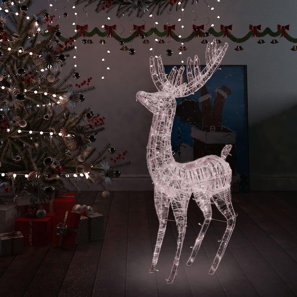 fairy lights,led a pile,led lights,luci da esterno batteria,Renna di Natale XXL in Acrilico 250 LED 180 cm Bianco CaldoIdeal für Weihnachtsfeiern, Wandambiente