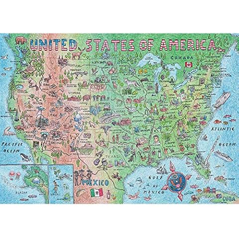 A2PLAY USA Map Puzzle 1000 Piece Cover