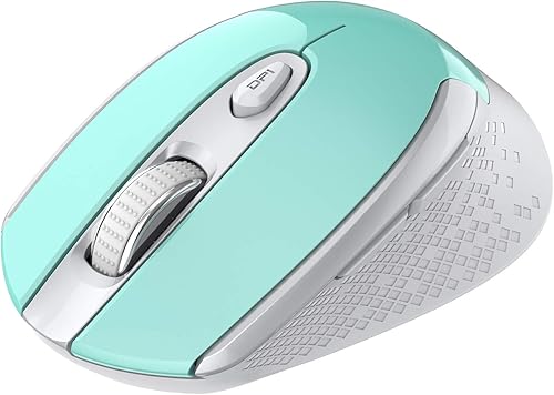 cimetech Ratón inalámbrico para computadora, mouse óptico ergonómico de 2.4G, 6 botones, mouse silencioso con receptor USB y 3 mouse de computadora