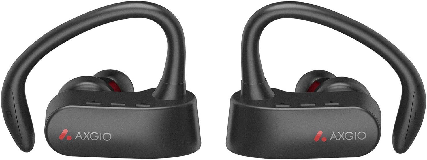 AXGIO AH-T1 True Wireless Earbuds,Waterproof Sport Earphones,Bluetooth 4.2 Bass-Enhanced Stereo In-Ear Headphones with Mic for iPhone,Samsung,Android Cellphones