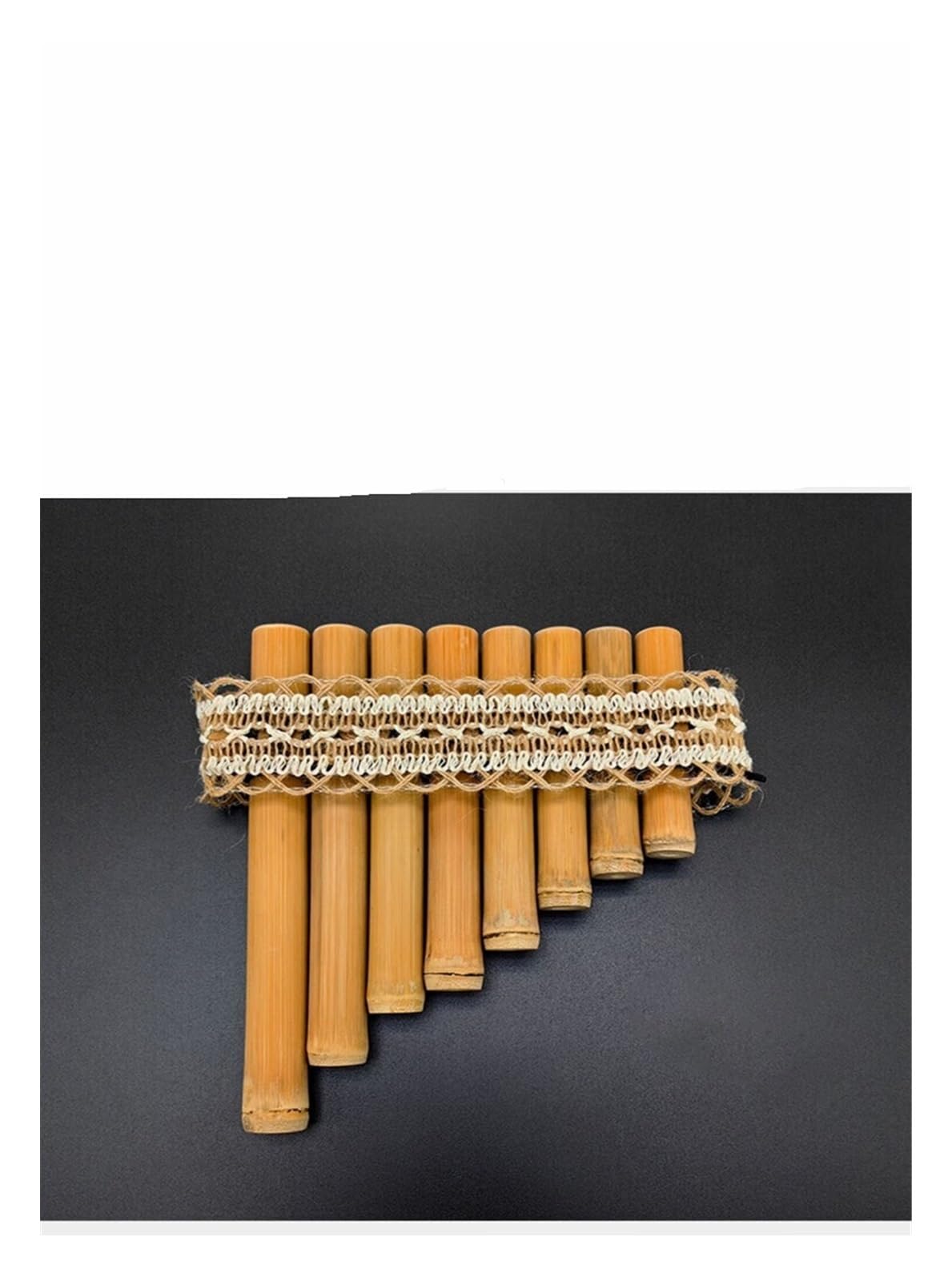 Panflöte Geschälte selbstgemachte DIY-Mini-Panflöte mit 8 Röhren Bitterbambus-Panflöte Bambusabschnitt G/C-Melodie geeignet für Anfänger(G)