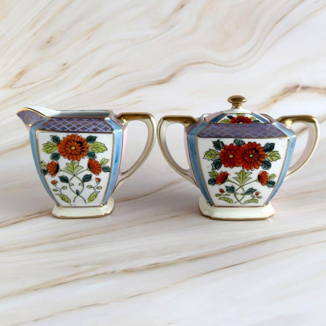 オールドノリタケ ウッドランド シュガーボウル クリーマー 一陳盛り