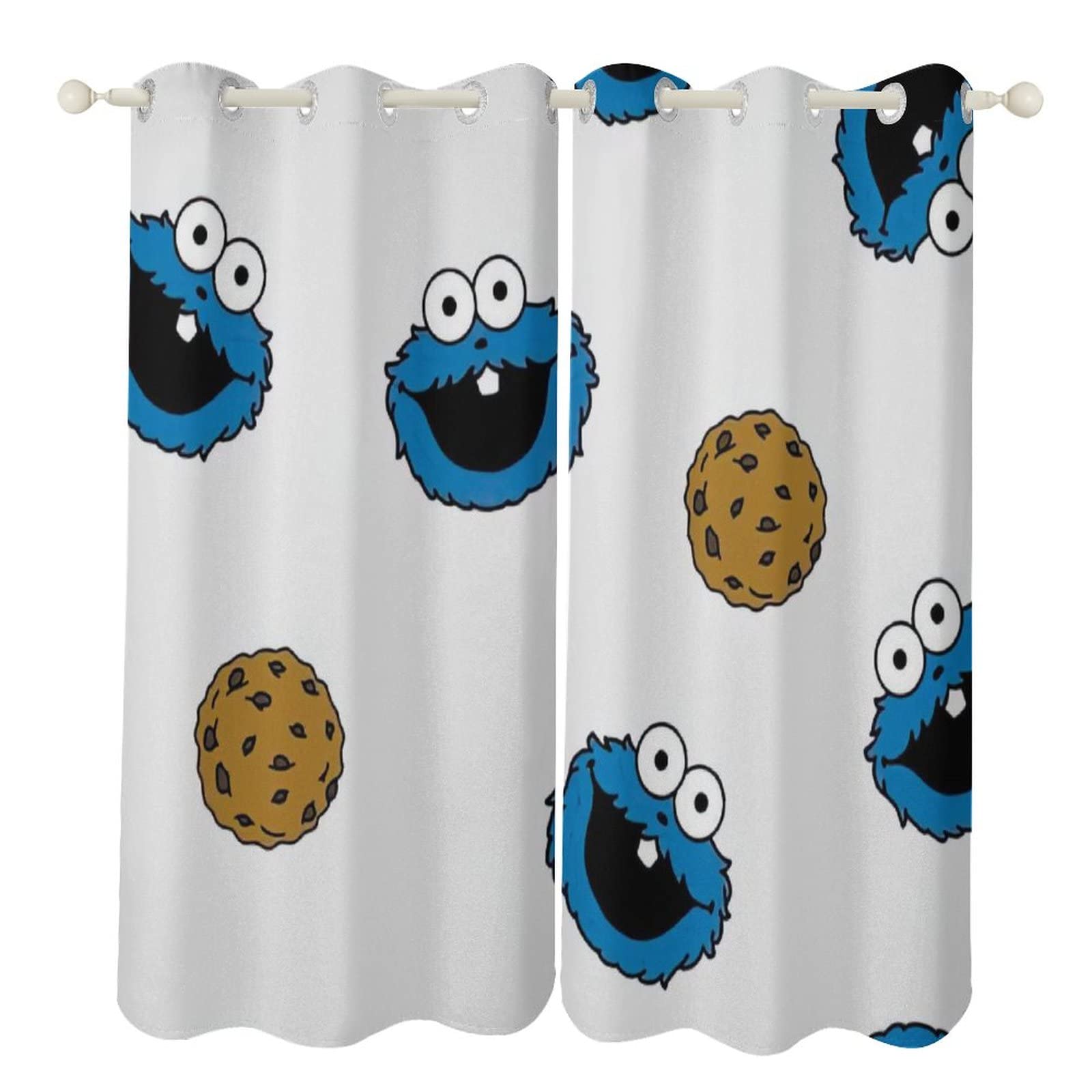 Amazon｜セサミストリート カーテン 1級 遮光 ドレープカーテン かー