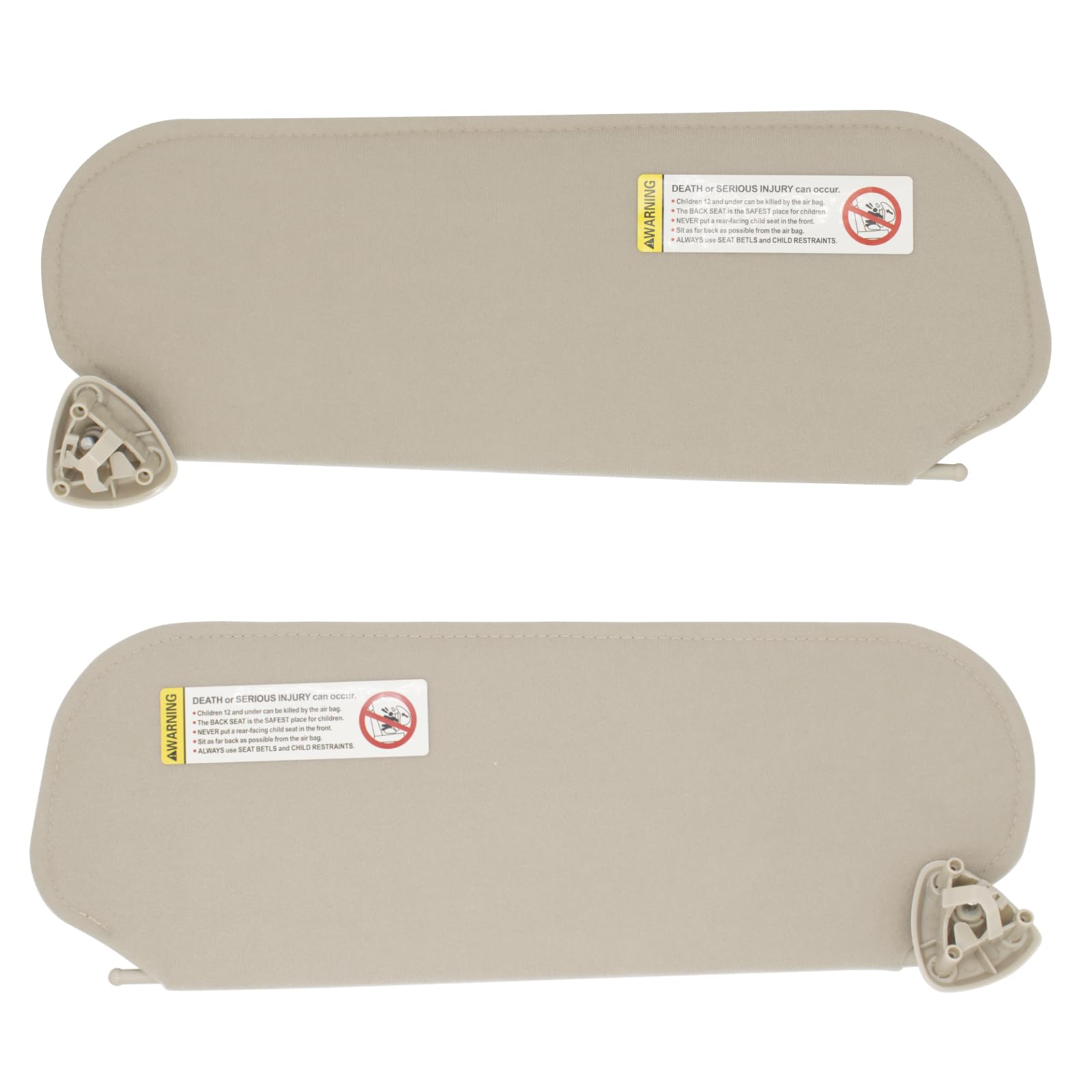 Driver & Passenger Side Sun Visor Compatible with Chevrolet Express GMC Savana 1500 2500 3500 4500 1999-2019 Replaces# 84054688 84054695 Beige