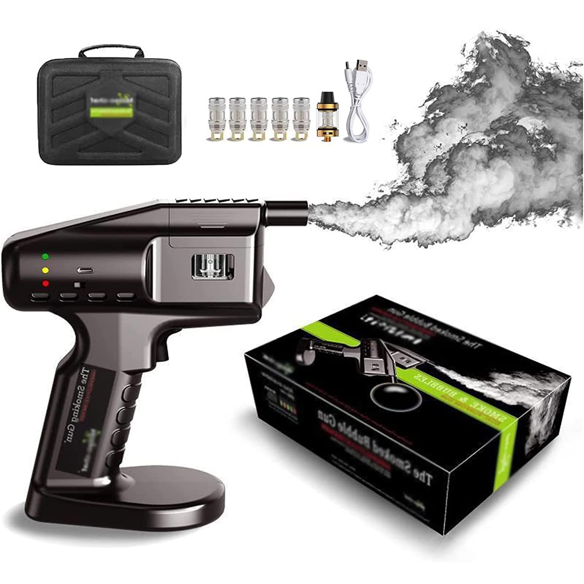 JODAISCocktail Smoke Bubble Gun, Portable Handheld Smoking Gun, Cocktail Flavour Blaster Gun, Cocktails Smoke Infuser for Classy Smoke, Infused Cocktails, Wine, Cheese, Meats & More