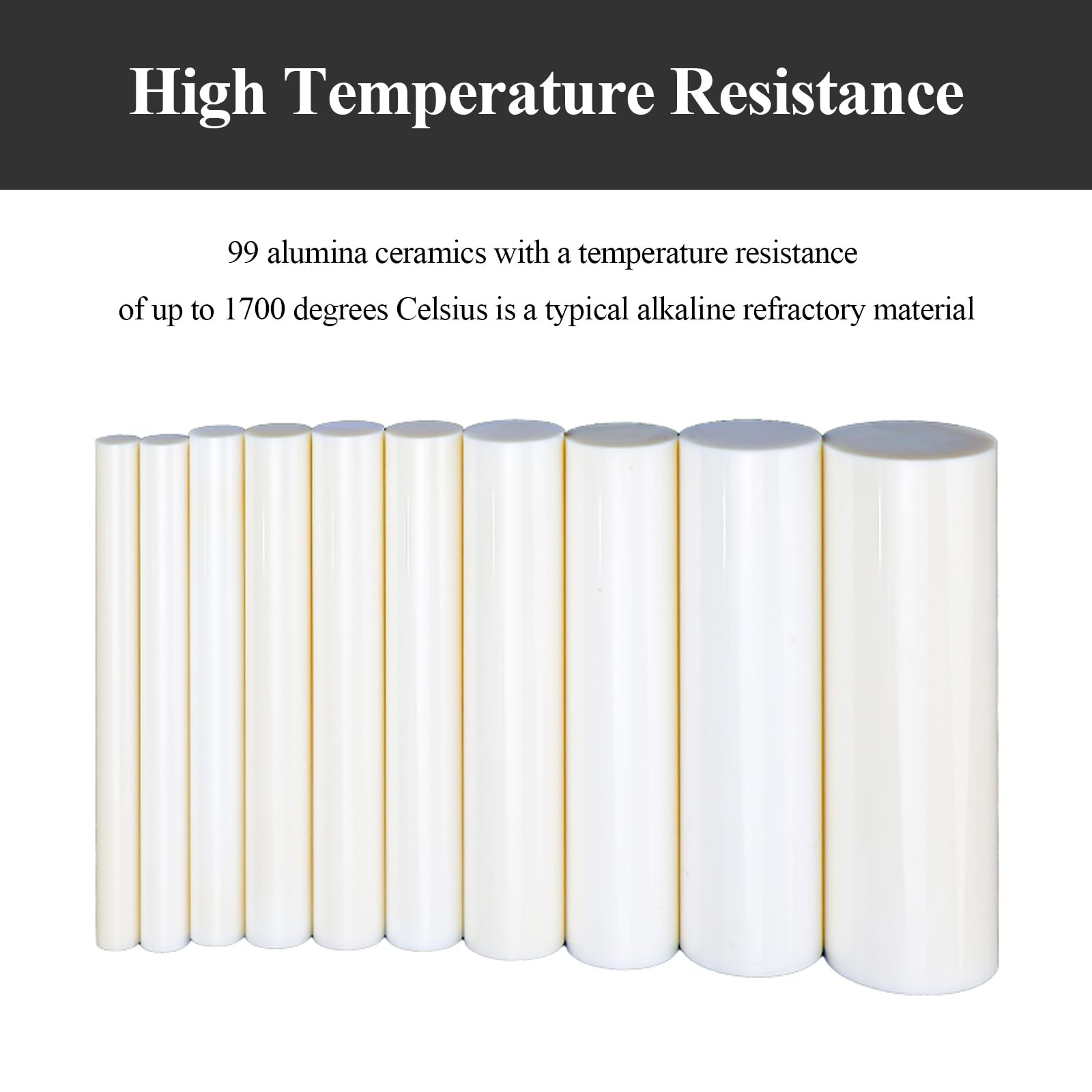 DFDPAXL 2 Pieces 99% Alumina Ceramic Rods Length 100Mm, Solid Round Rods Diameter 2-3.5Mm Suitable for Electronics Manufacturing,Diameter 3.2mm