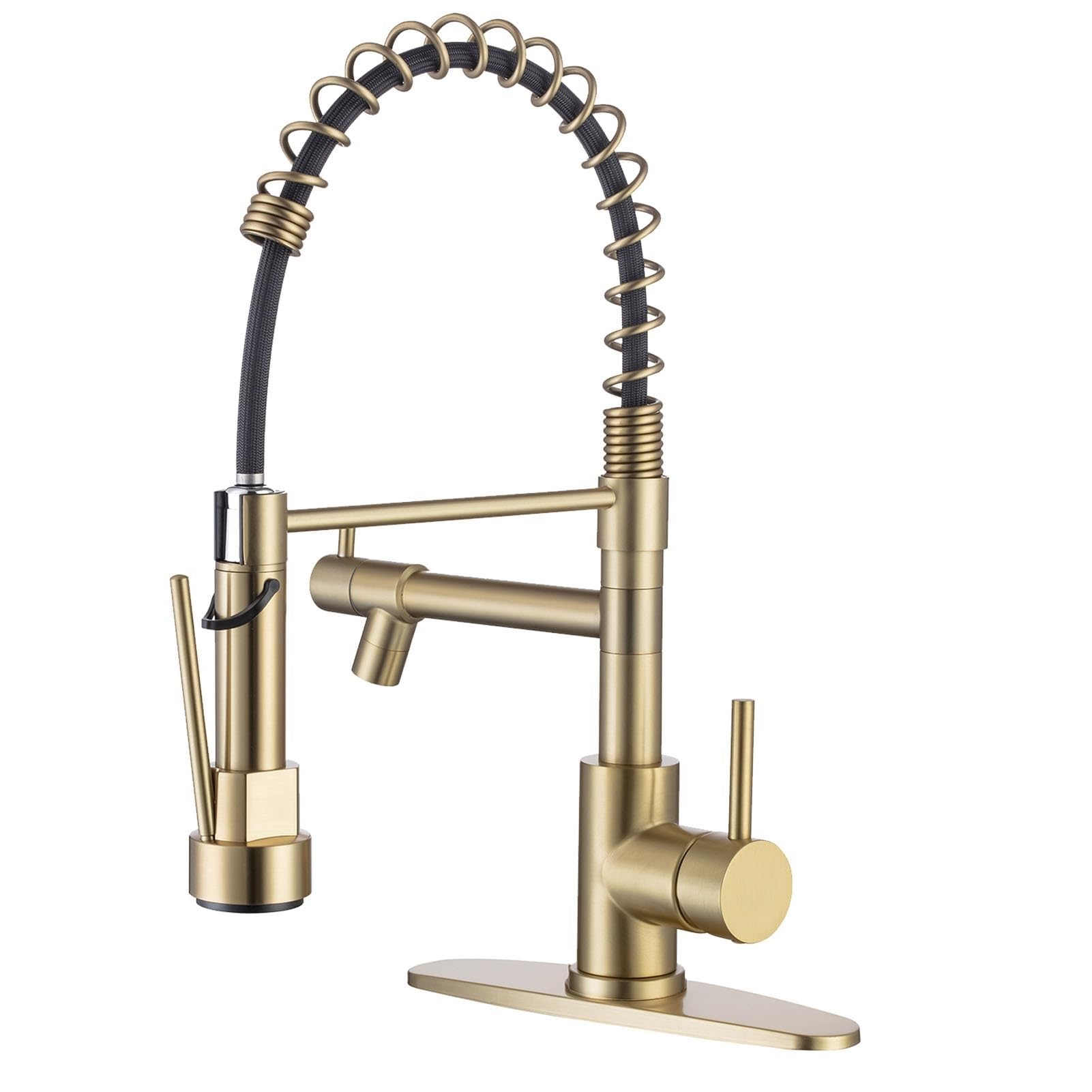 Nzvzgktntw Brushed Gold Kitchen Faucet Brushed Nickel Kitchen Faucet With Pull Down Sprayer